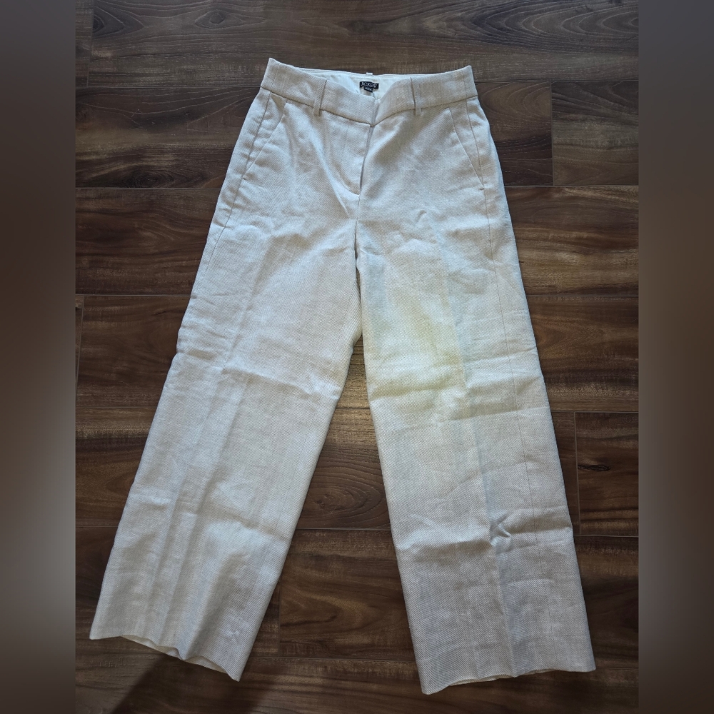 J.Crew Sydney Stretch Linen Pants, size 2